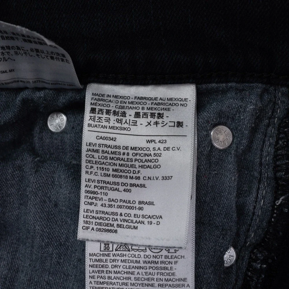 Levi's 511 Slim Fit Jeans Mens 30x30 Black Good Denim Pants 04511-4406